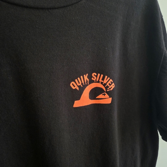 Quiksilver Logo Graphic T-Shirt | Black Surf Skate Tee | Size Large - Picture 3 of 5